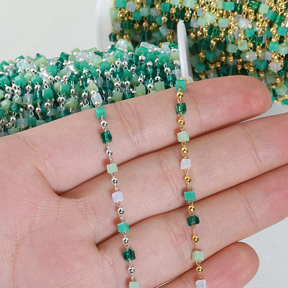 Bohemian KC Gold Bead Chain for DIY Jewelry Crafting - 1 Meter