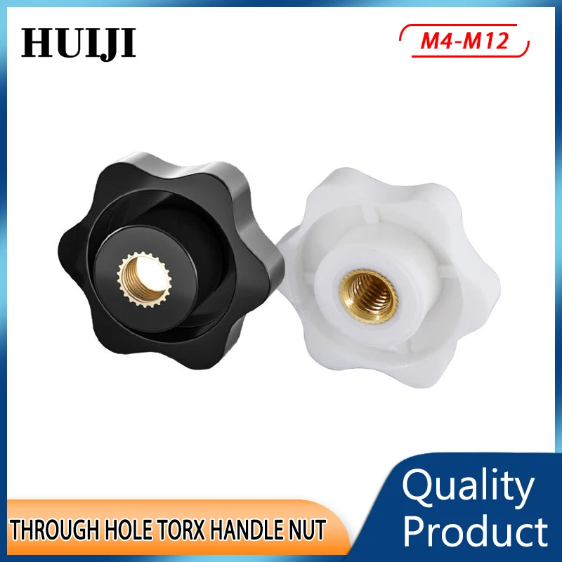 

5/3/2 PCS M4 M5 M6 M8 M10 M12 Black White Plum Hand Tighten Nuts Handle Thread Star Mechanical Nuts Manual Nuts