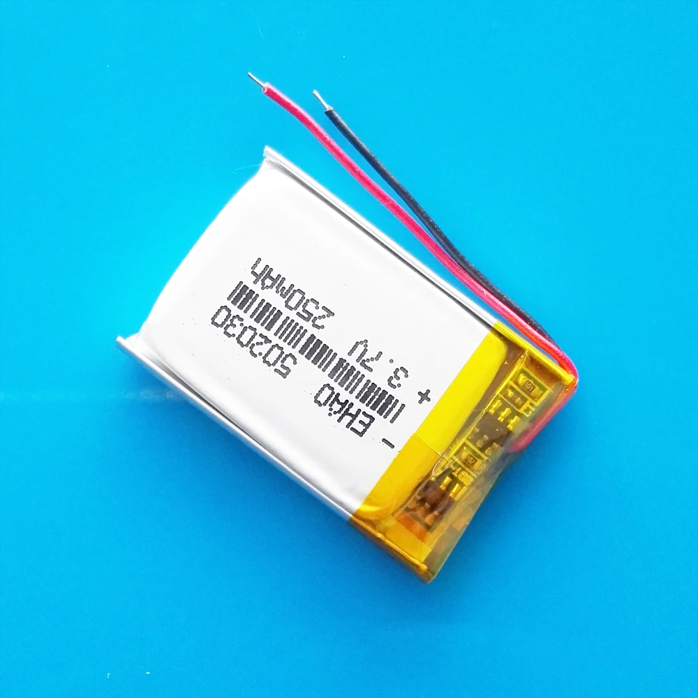 Polímero Lipo Bateria de Lítio 502030 Recarregável Personalizado por Atacado ce Fcc Rohs Msds Certificação de Qualidade 10 Peças 3.7v 250mah - Image 4