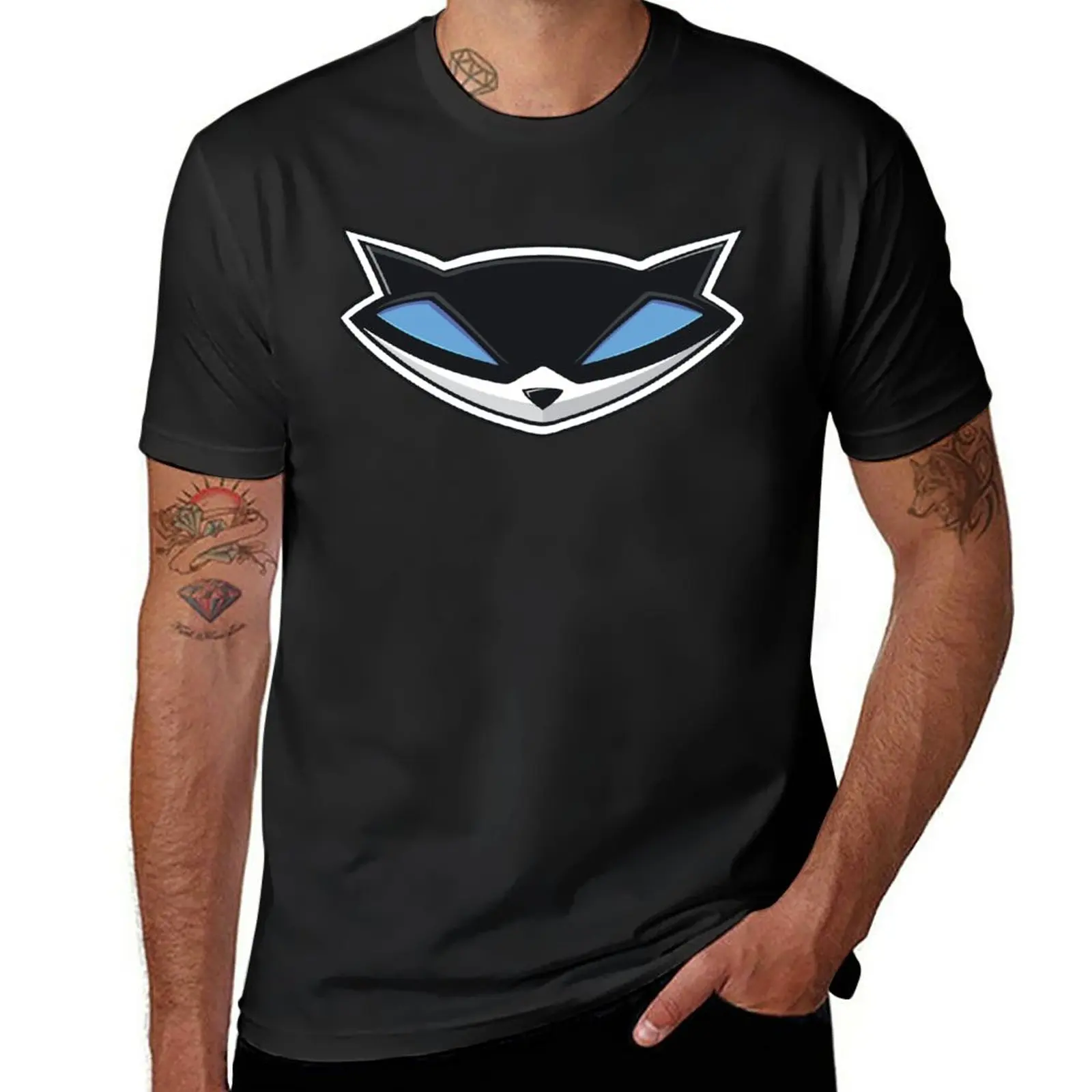 

Sly Cooper Logo Baseball  Sleeve T-Shirt black t shirts anime custom t shirts mens graphic t-shirts hip hop