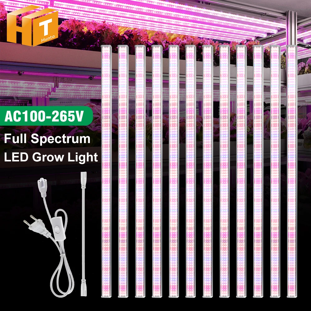LED Grow Light Bar SMD2835 AC100-265V For Plants Fruit Trees Full Spectrum Veg Flowers