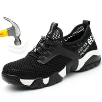 Safety Shoes Work Sneakers Men Construction Steel Toe Work Shoes Safety Boots Men Shoes Anti-puncture Working Summer Kevlar