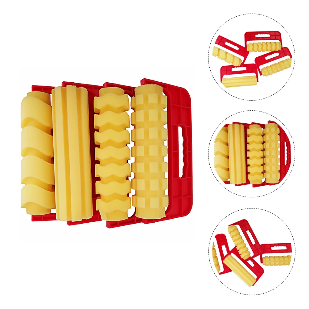 

4 Pcs Paint Sponge Graffiti Roller Kid Drawing to Stretch Painting Brush DIY Art Tools Kit Toddler