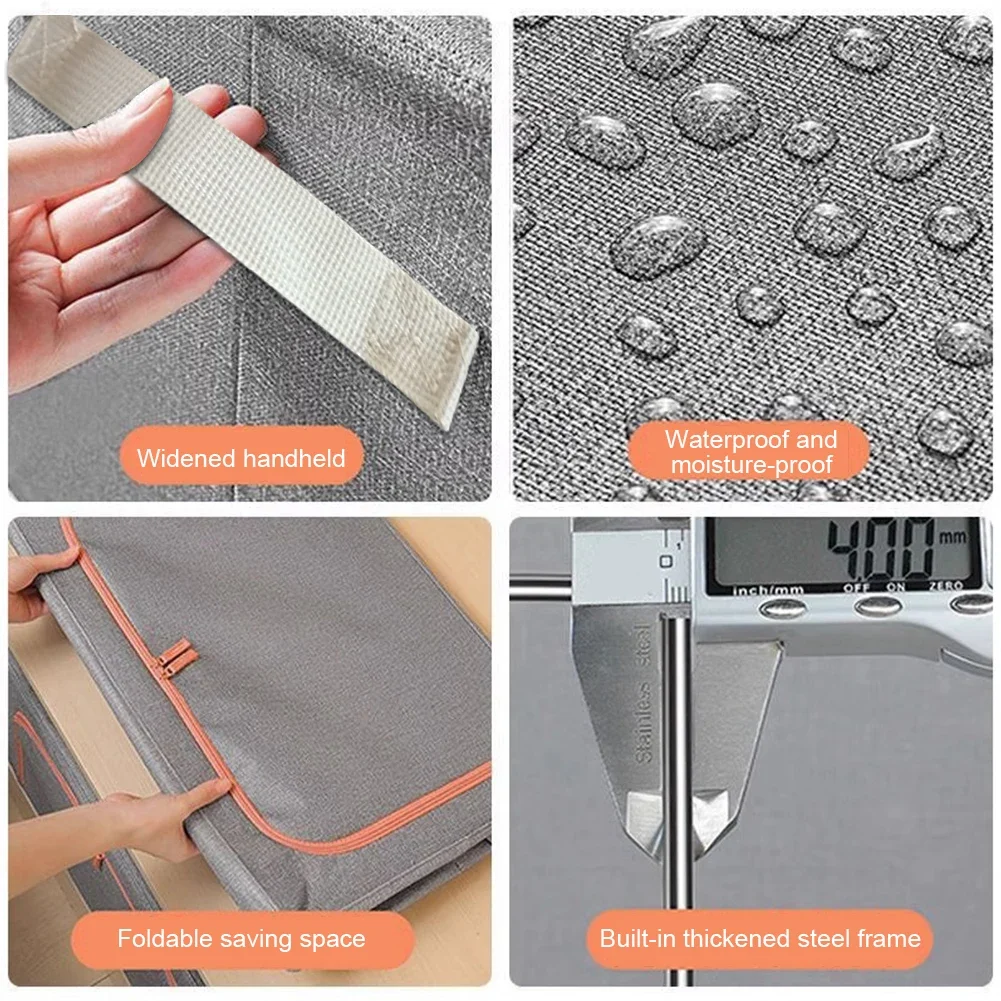 2/1PCS Quilt Blanket Organizer Big 24L Dustproof Closet Storage Bag Quilt Clothes Storage Bag Duvet Blanket Sorting Bags 6