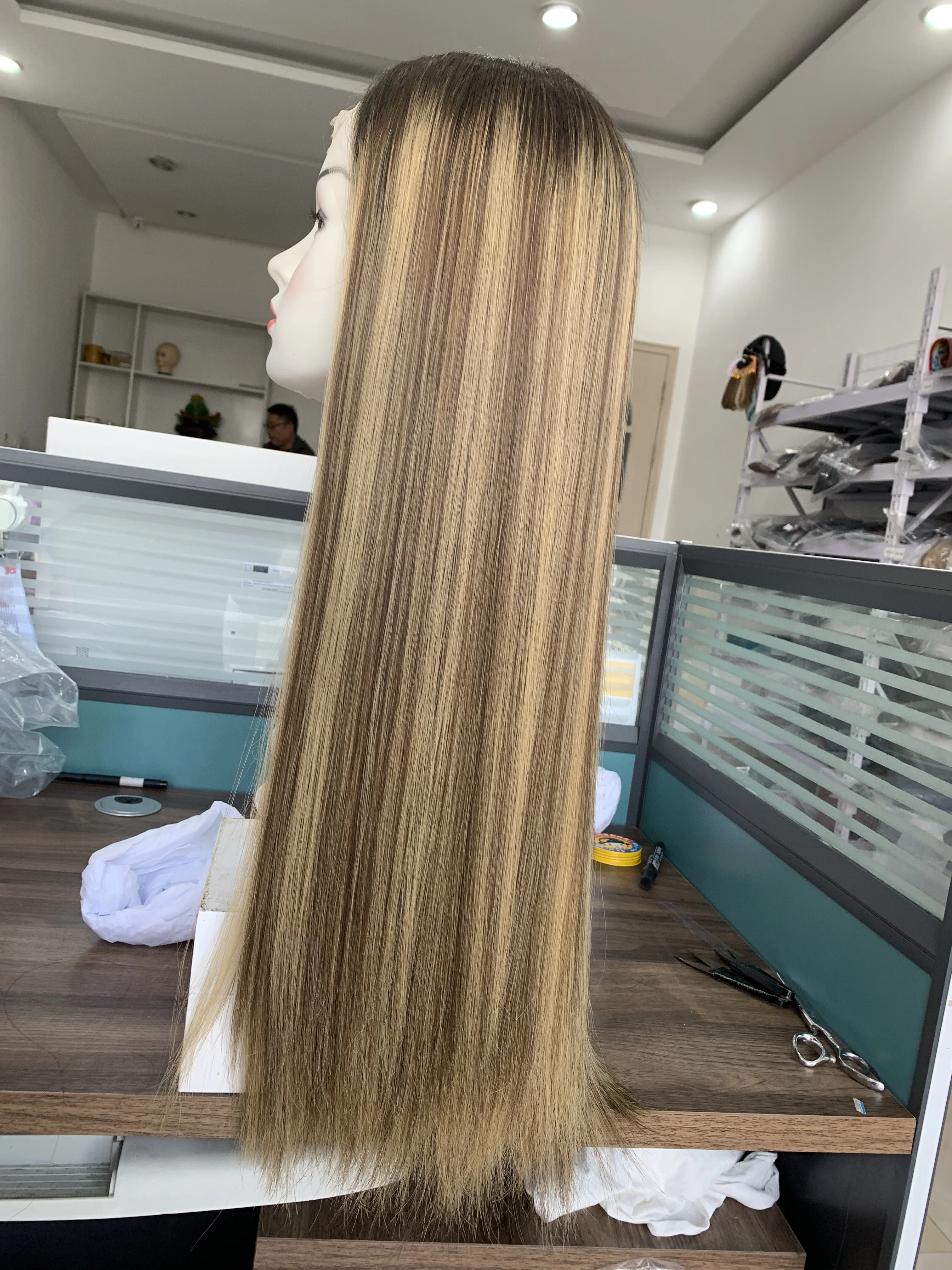 Alishevy blonde wig 100% European human hair lace top wigs wave straight style jewish wig kosher Best Sheitels in stock