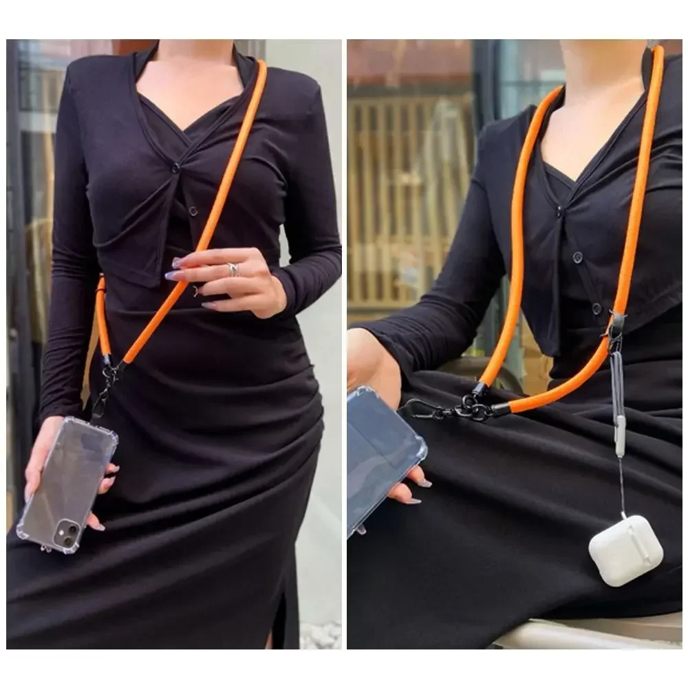 Crossbody with Patch Hanging Rope Phone Accessories Phone Lanyards Mobile Phone Straps Hanging Cord Strap Neck Ropes