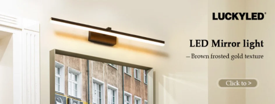 LUCKYLED Led Bathroom Light Waterproof Mirror Light 8w 12w AC85-265V Wall Light Fixture Modern Sconce Wall Lamp for Living Room