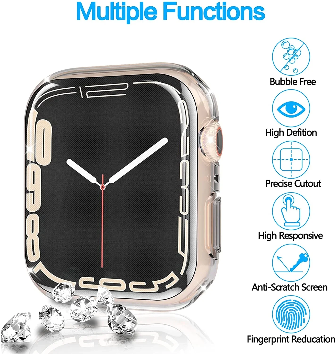 Протектор за екран за Apple Watch Case 45mm 41mm 44MM 40MM 42mm 38MM Full TPU bumper Cover аксесоари iwatch series 8 7 SE 6 5 3