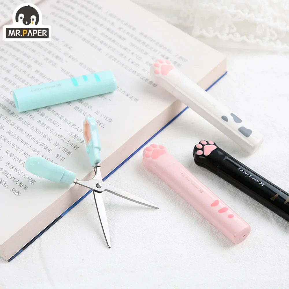 4 스타일 스테인레스 스틸 고양이 발톱 가위 크리 에이 티브 소녀 귀엽고 편리한 종이 절단 도구 학생 손 계정 용품