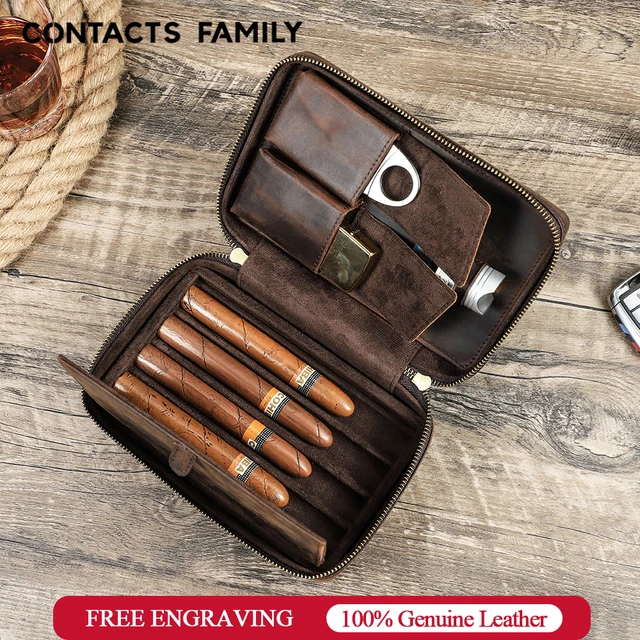 Travel Cigar Case Leather 5 Tube Cigar Holder Multifunctional Cigars  Storage Bag Portable Smoking Cigar Accessories - AliExpress