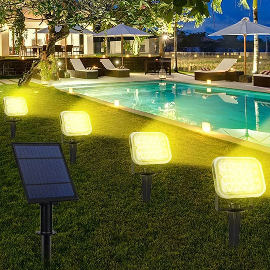 

RGB Solar Led Floodlight Outdoor Solar Powered Pathway Landscape Spotlight Waterproof Security Light For Garden Tree Flag Decor