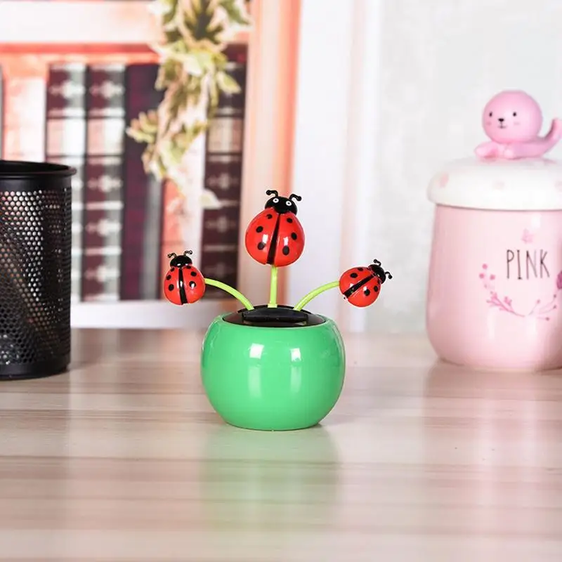Solar Powered Dancing Flower Sunflower Ornament for Home Bedroom Dashboard