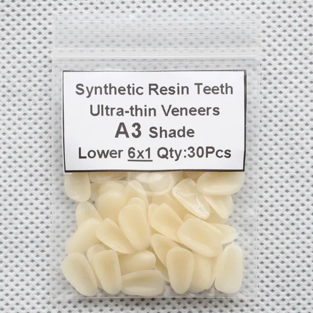 A1/A2/A3 Shade Dental UtraThin Ynthetic Resin Teeth Whitening Veneers