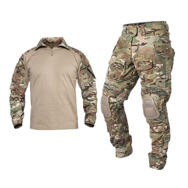 

HAN WILD G3 Combat Suit Tactical Shirt Pants with Pads Airsoft Paintball Clothing MultiCam Hunting Camping Camouflage Uniform