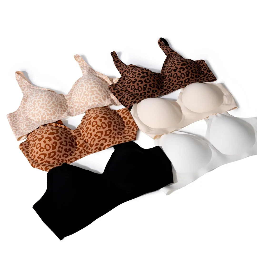 Soutiens-gorge en gelée grande taille pour femmes, sans armatures, à couvrance totale et offrant un bon maintien.