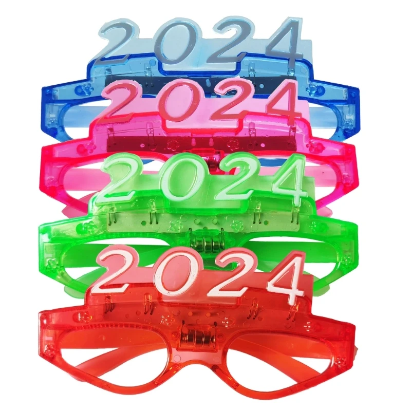 LED Costume Glasses Sunglasses Futuristic Props 2024 New Year Bar Props