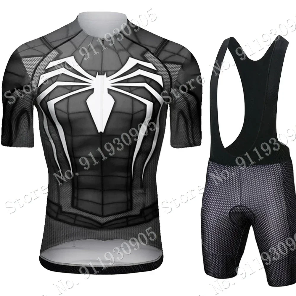 Suit Spiders Cycling Jersey Set Cycling Popular Cartoon Anime Clothing Road Bike Shirts Bicycle Bib Shorts MTB Maillot