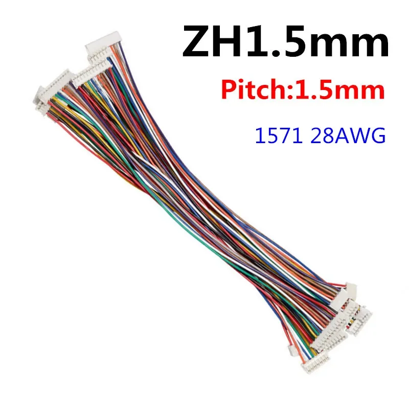더블 헤드 와이어 케이블 커넥터, SH1.0 JST1.25 ZH1.5 PH2.0 XH2.54, JST 피치 1.0 1.25 1.5 2.0 2.54mm, 2 3 4/10 핀 암, 10 개