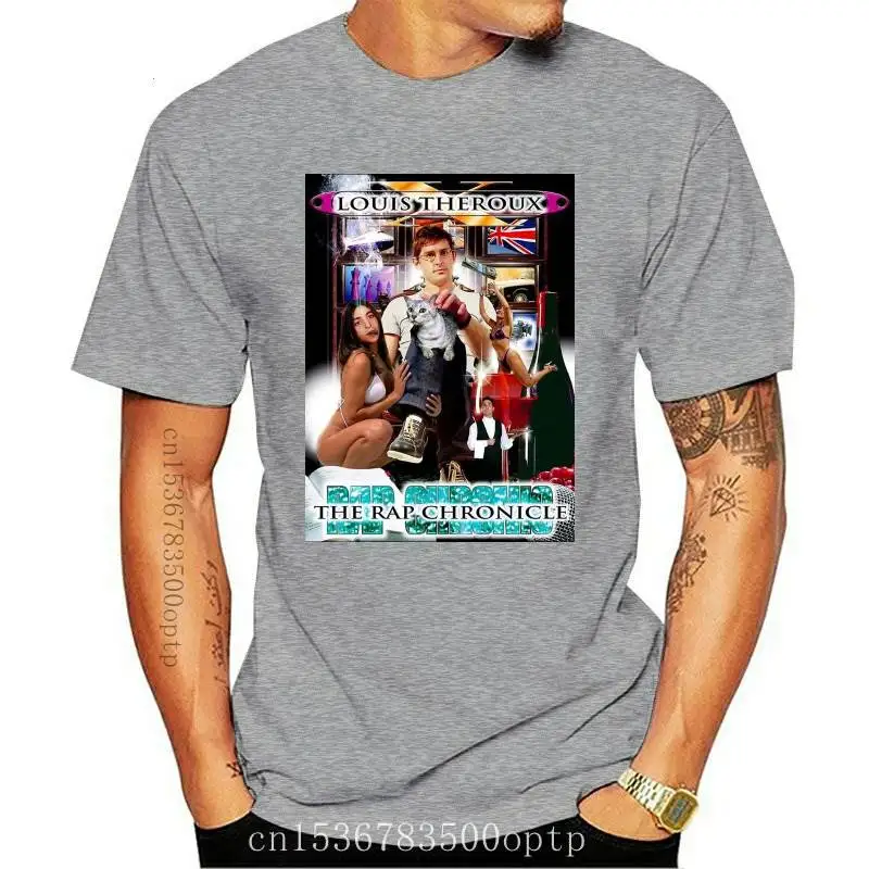 Abbigliamento Uomo Gangsta T Shirt Louis Theroux Gangsta Rap Album Cover Strano Weekend T-Shirt Cotone Impressionante T-Shirt Stampata Maschile