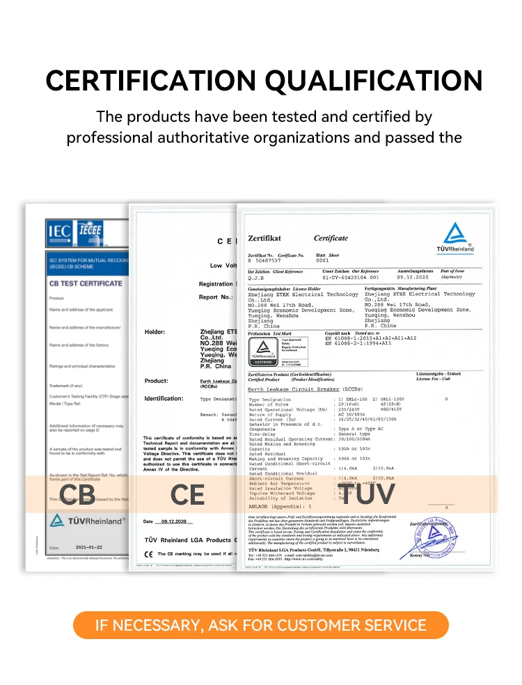 Etek rcd rccb tipo um interruptor de