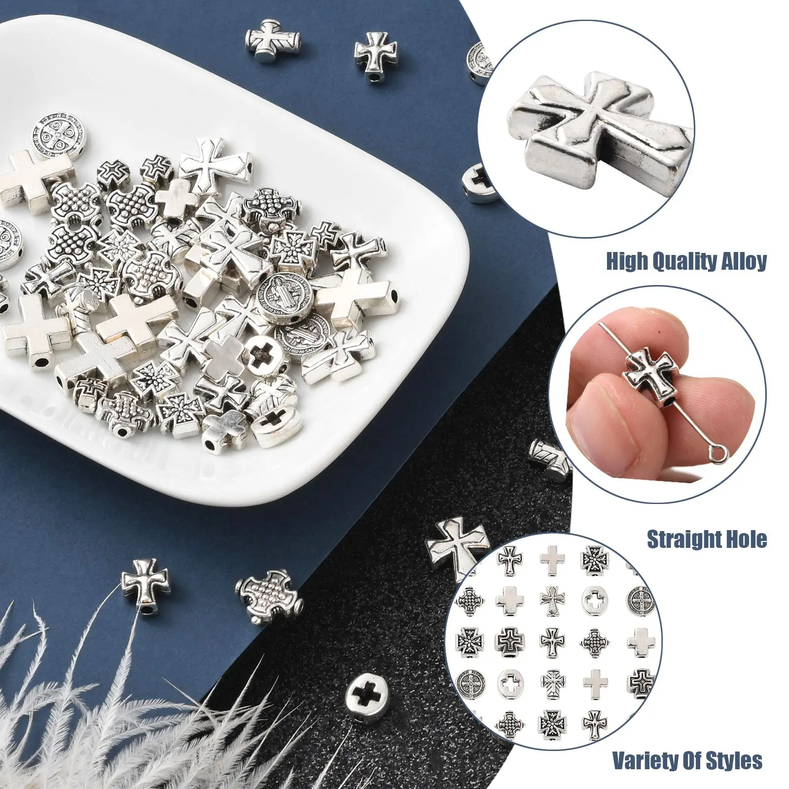 WANM Distanziatori Perline Perle Perle Di Fiocco Di Neve 4,5 - Foto 11