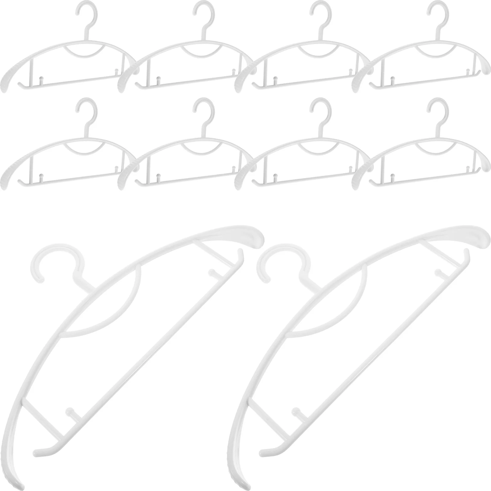 

10 Pcs Clothes Hanger Home Hangers Coat Non-slip Anti-skid Nonslip Storage Rack Plastic Heavy Duty Hotel Pants