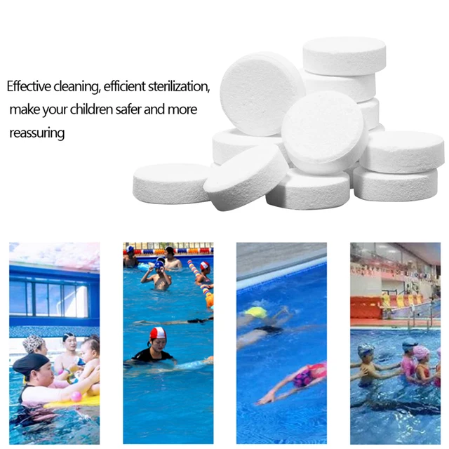 100G/200Gtablets Fertőtlenítő Tabletták Úszómedence Klór Azonnali Pezsgő Csövek Tisztító Úszó Medence Adagoló - Image 5