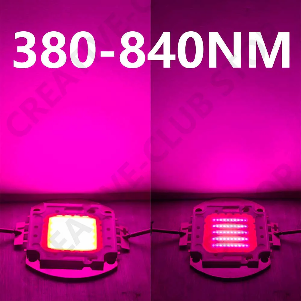 12V 30V LED Plant Grow Light High Power LED Chip Full Spectrum Grow 380-840NM 10W 20W 30W 50W 100W For Light Plant Lamp Bead DIY for Led Grow Light Grow Light