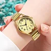Simple Classic Couple Watch Elastic Spring Strap Large Digital Waterproof Luminous Quartz Wrist Watch Men and Women Gift Clock 5
