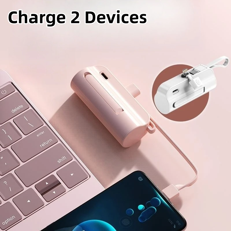 Capsule Mini Power Bank 5000mAh External Battery Portable Power Bank for  iPhone 14 13 Huawei Xiaomi Portable Charger Powerbank - AliExpress