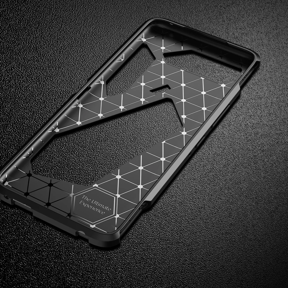 Luxury Carbon Fiber Pattern Shockproof TPU Bumper Case - Premium Back Cover Coque