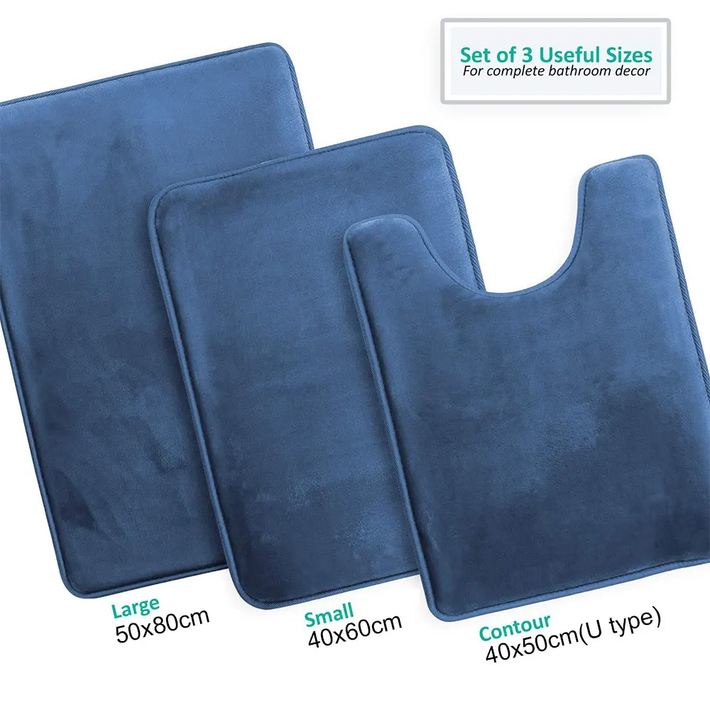 Velvet Bath Mat Super Soft Non-slip Comfortable Bath Mats Rug Carpet Set Bathroom Absorbent Washable Rug Toilet Floor Mat floor mat bathroom mat absorbent bathroom mat bathroom floor mat bath mat anti slip mat