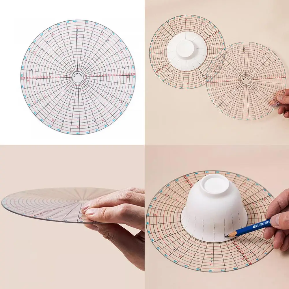 1/2Pcs Ceramic Dividing Ruler Full Circle Divider Multi-functional Painting Equalizer Mud Hall Pottery Trimming Spinner Tools