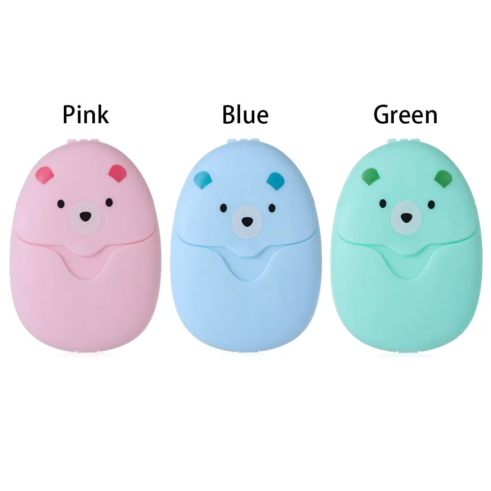 50Pcs Cute Outdoor Travel Portable Hand Washing Soap Paper disposable soap paper Soap Flakes Pieces