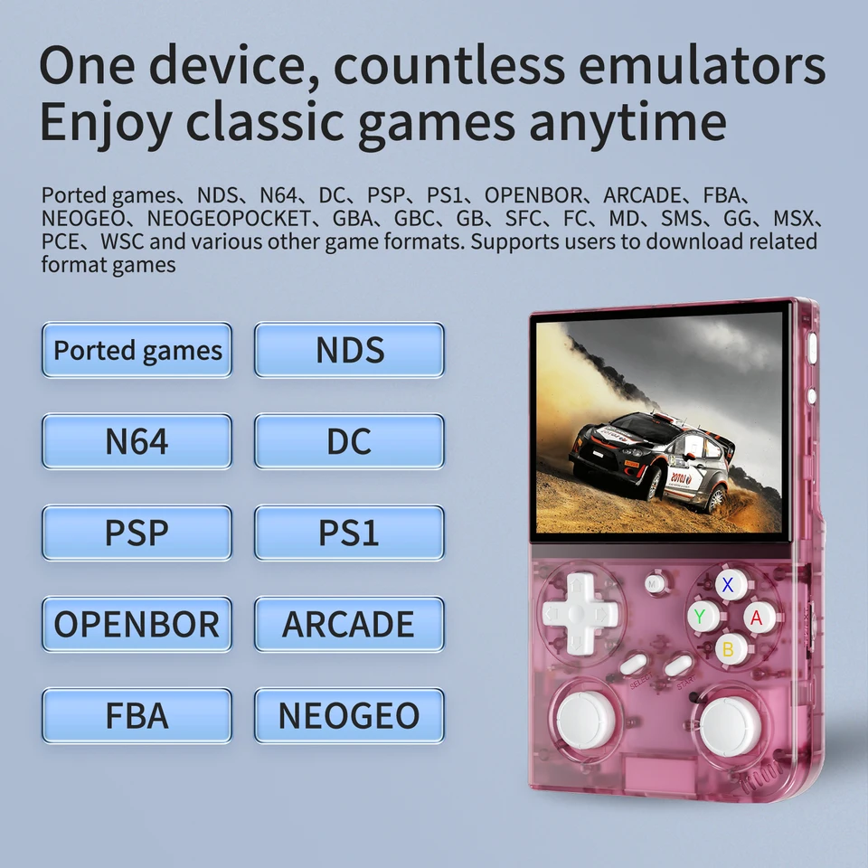 Console de jeu portable rétro BATLEXP G350, système Linux 64 bits, écran IPS 3,5", lecteur vidéo de poche RK3326, 64 Go_voghion.com
