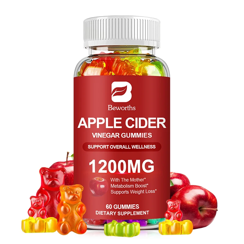 Beworths Natural Apple Cider Vinegar Gummies Reduce Anxiety Stress Confident Girl
