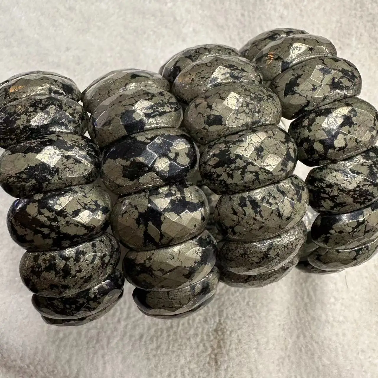 

Браслет с бусинами из натурального пиритового камня, ювелирные изделия из натурального энергетического драгоценного камня, браслет для женщин и мужчин, подарок оптом!