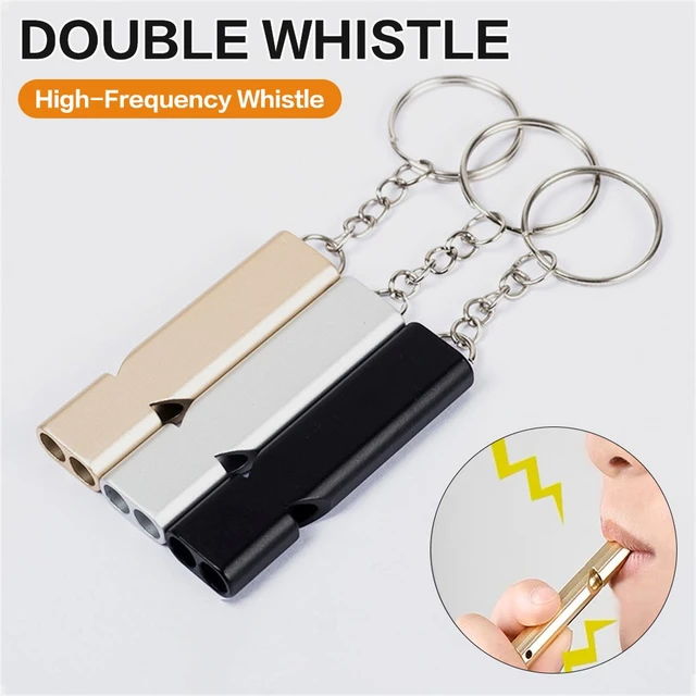 En Alliage d'aluminium à Double canon Sifflet Décibel Élevé Extérieur  D'urgence Sifflet de Détresse SOS Sifflet Pour La Randonnée En Camping -  AliExpress