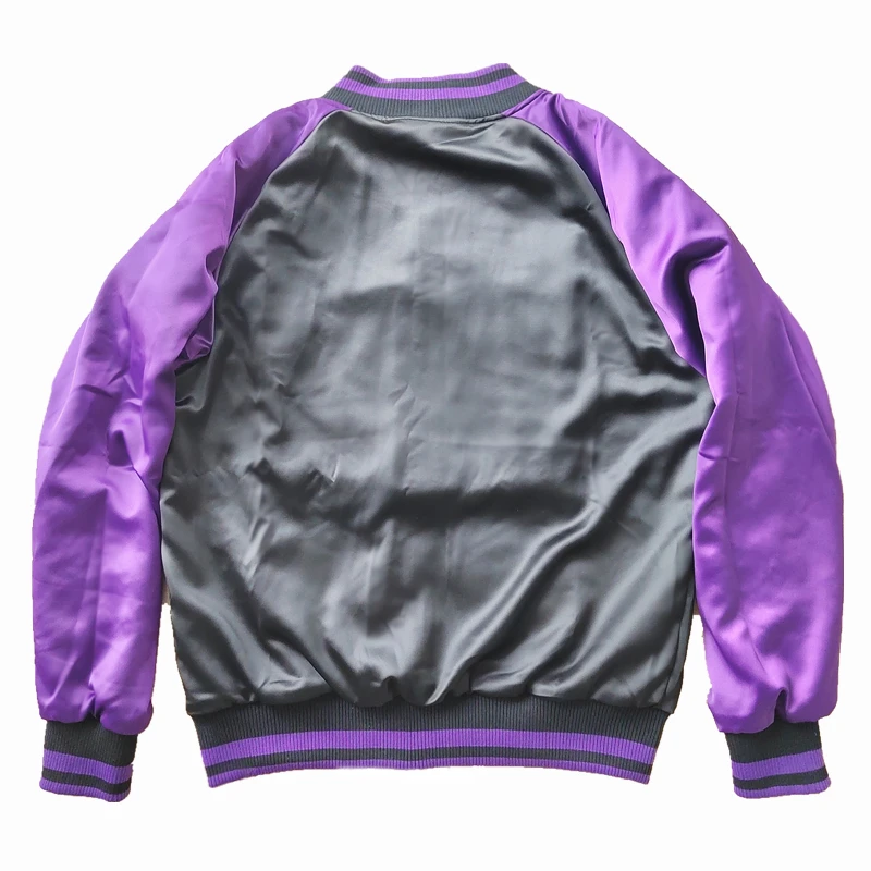 NEW Fujin vs Raijin Purple Men Boys Heavy Work Embroidered Sukajan Souvenir Jacket High Street High Quality Coats Autumn Spring 3