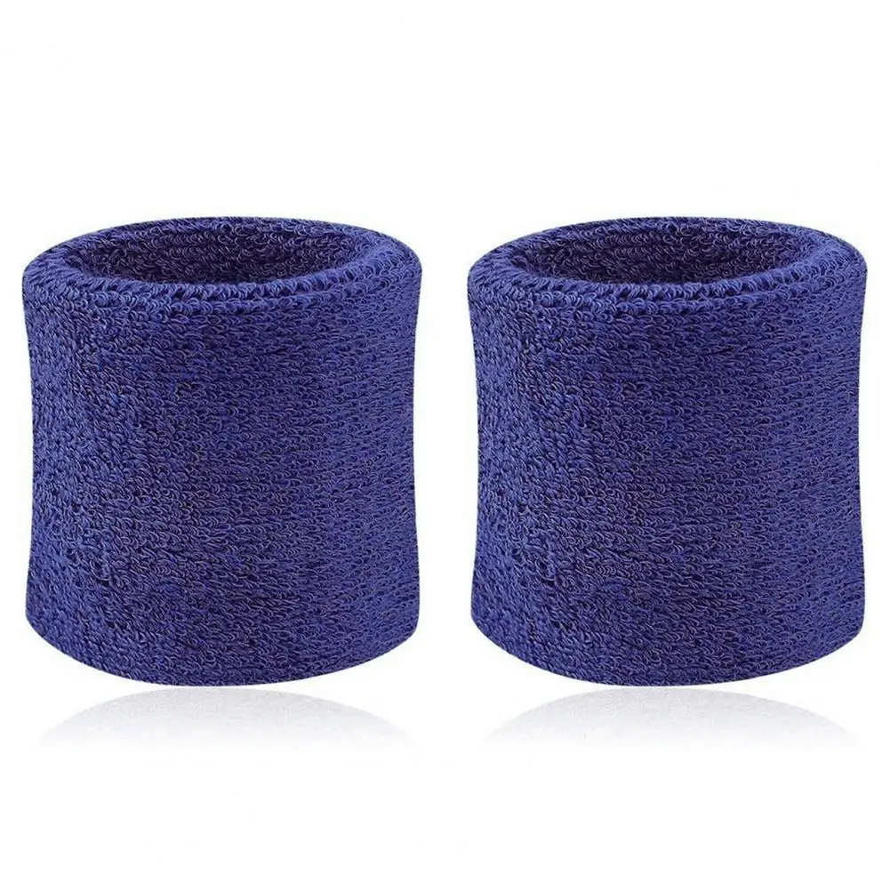 2Pcs Sports Double Wrist Sweat Wristbands Thickness Terry Cloth Moisture Wicking For Running Athletic Football Basketball wrist sweat wristbands wrist sweatband