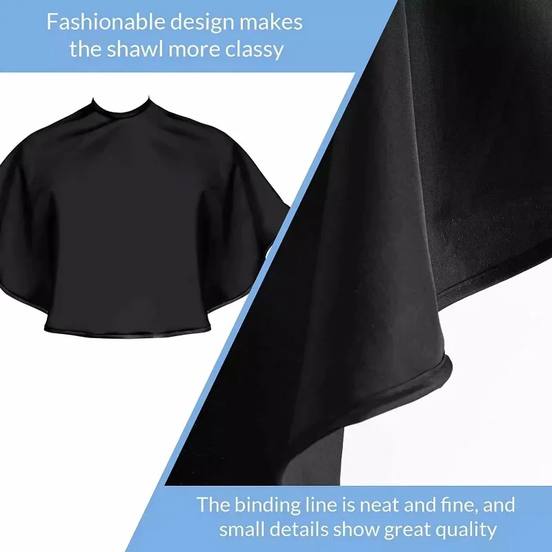 Hair Dye Tools Short Square Black Waterproof Hairdressing Salon Barber Hair Cutting Cape Cloth Wrap Hairdressing Cape Barber 3