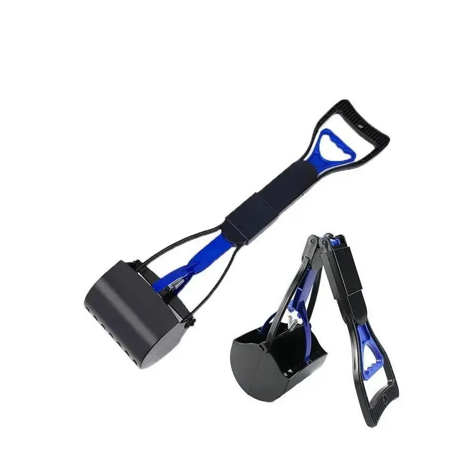 1 Pcs Foldable Pet Pooper Scooper Long Handle Dog Poop Scoop Clip Shovel Easy Pick Up Animal Feces Picker Outdoor Cleaning Tools