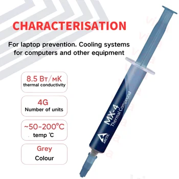 MX4 Thermal Paste Processor MX-4 4g 8.5W/M-k For CPU GPU Printer HeatSink Cooling Cooler Thermal Grease Compound Silicone 2