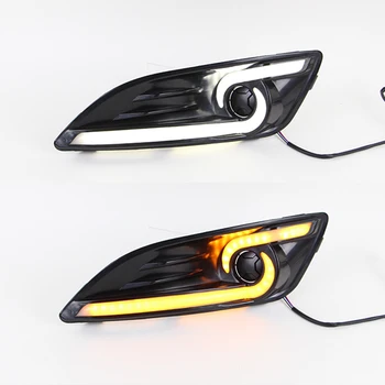 Auto Lampeggiante 2 pezzi Per ford fiesta 2013 2014 2015 2016 LED DRL Luce di marcia diurna Luce diurna Segnale impermeabile Luce per lo styling