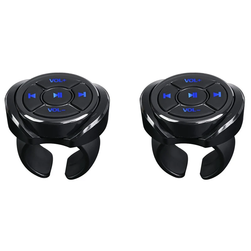 

2 беспроводной Bluetooth медиа-кнопочный пульт Дистанционного Управления Автомобиль Мотоцикл Велосипед Руль воспроизведение музыки пульт дистанционного управления