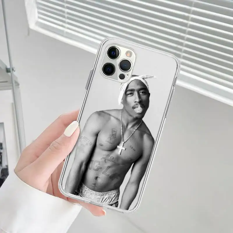 Rapper 2pac Tupac Phone Case for iPhone 11 12 13 mini pro XS MAX 8 7 6 6S Plus X 5S SE 2020 XR clear case case for iphone 13 pro 