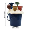 Kids Beach Toy Digging Sands Tool Sand Toys Set with Shovel Rake Water Bucket Ice Cream Mold for Infant Todddler Birthday Gifts 6