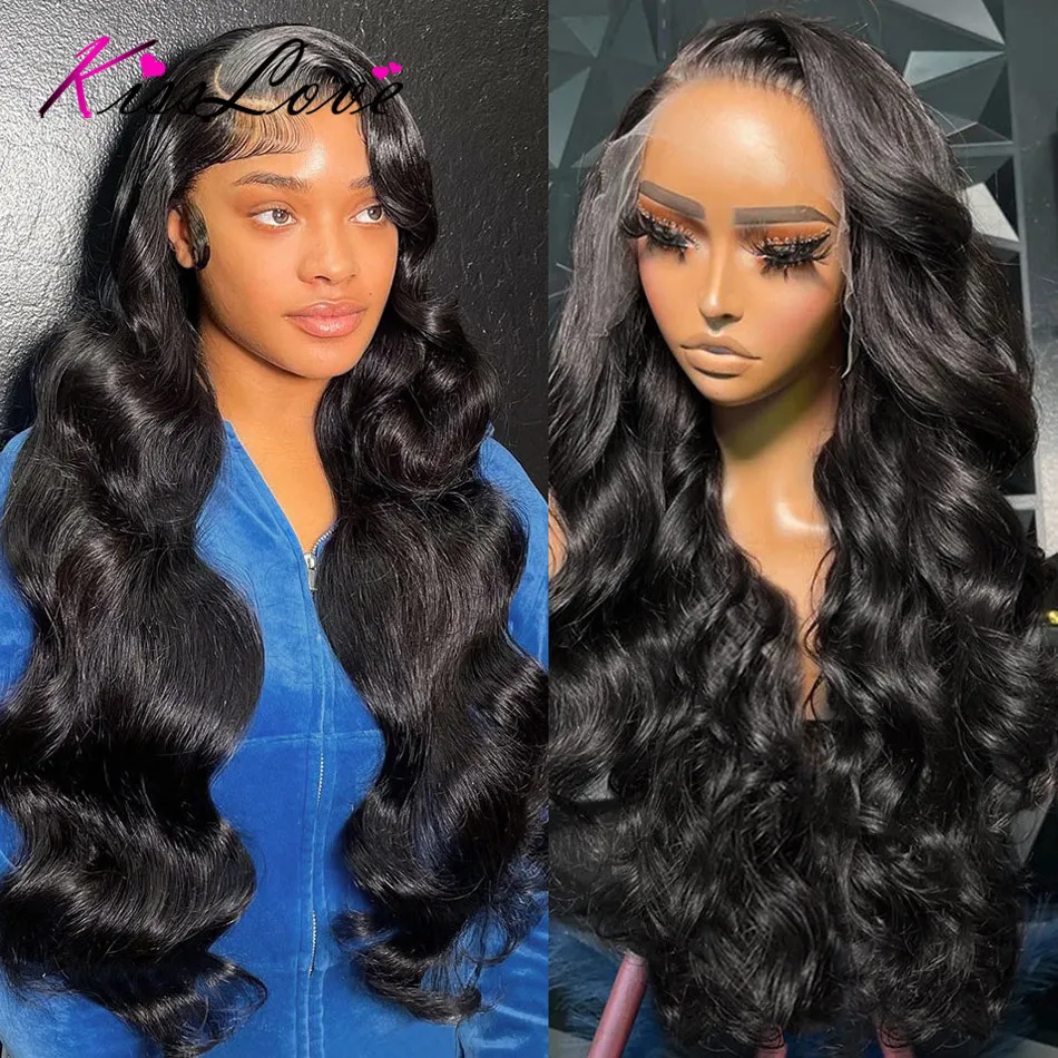 Human hair wig KissLove Body Wave 13x4/13x6 HD Lace Front Human Hair Wigs Pre Plucked 5x5 HD Lace Closure Wigs 360 Human Hair Frontal Wig