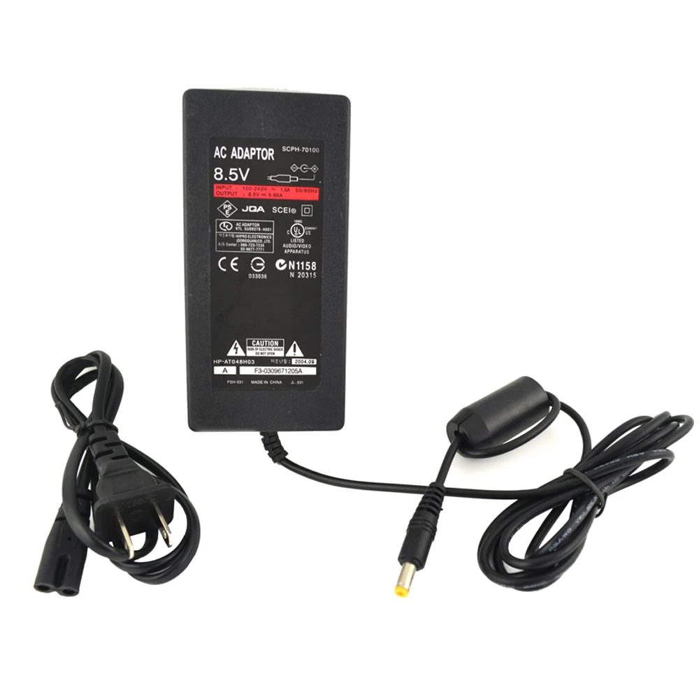 Power Adapter Power Supply Game Console Power Adapter Type C Power Adapter US Plug AC Adapter Charger 100-240V 50/60Hz Cord Cable Supply Power for PS2 Slim Console