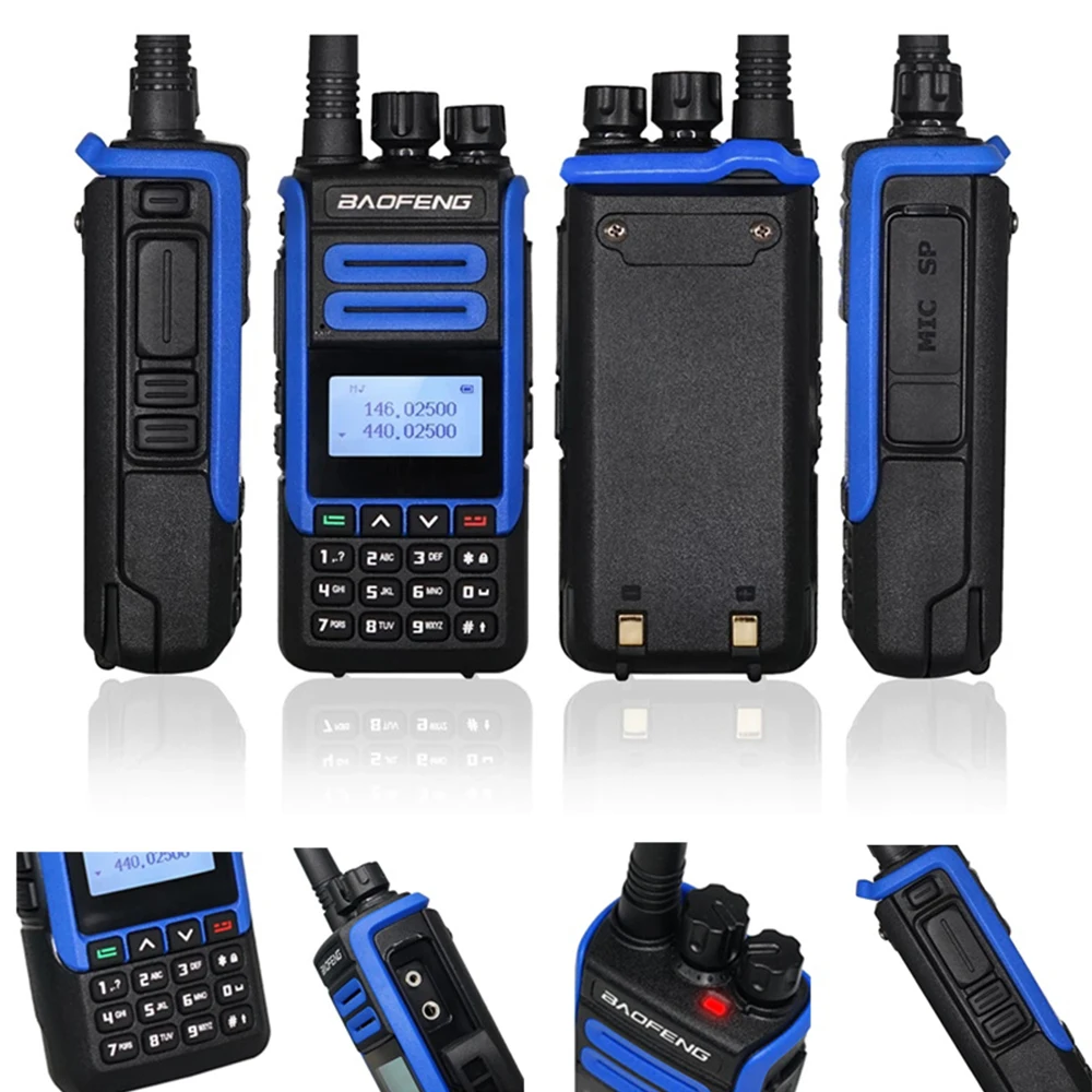 

BF-H7 Walkie Talkie 10W Portable CB Radio Station FM Remotely Transceiver 2200mAh Battery Dual Band Two Way Radio LCD Screen